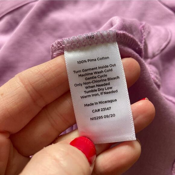 Talbots Lavender Scoop Neck Tee, Size LP - Picture 5 of 5